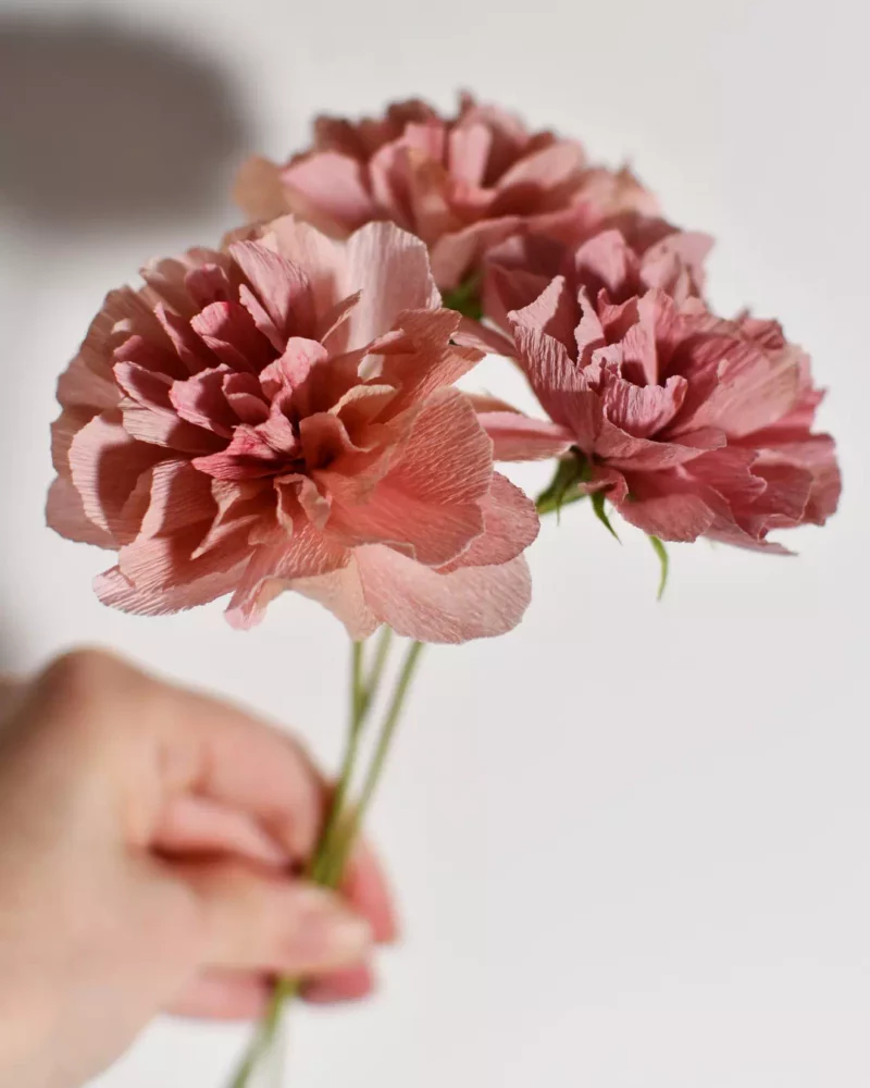Trio Rosé – Œillets en papier – Image 3