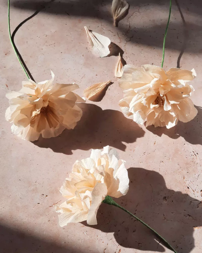 Bouquet pêche de coton