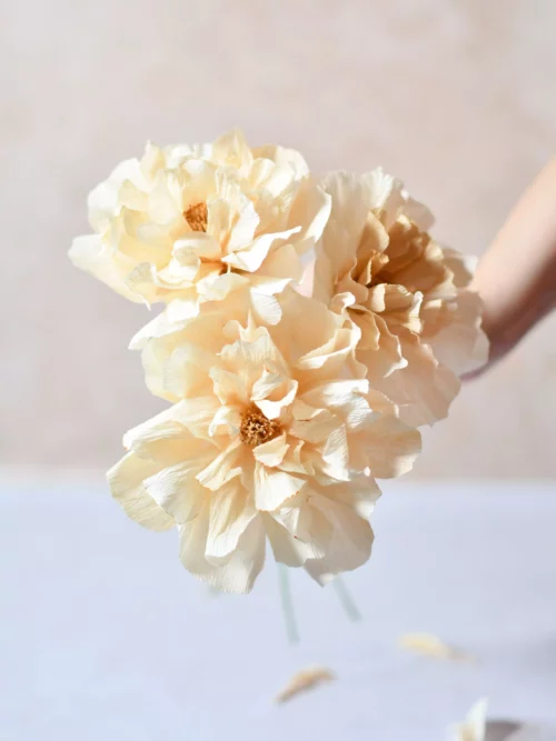 Bouquet pêche de coton