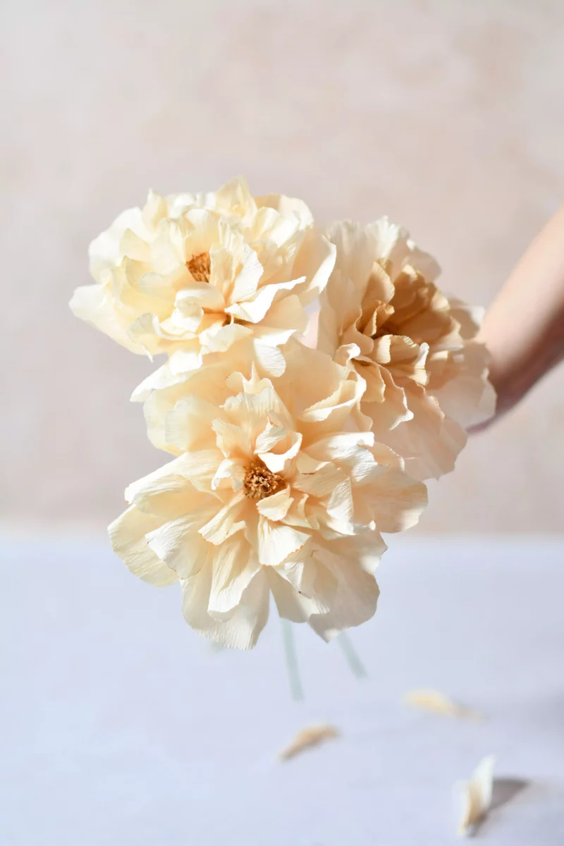 Bouquet pêche de coton – Image 5
