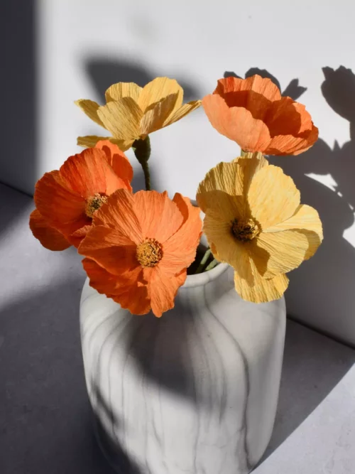 Bouquet de cosmos en papier