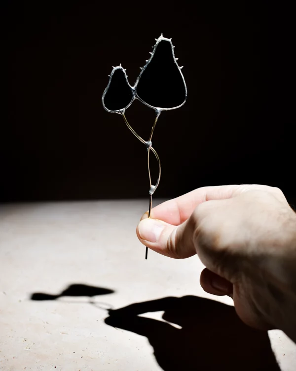 Vitrail champignon noir