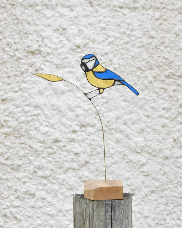 Vitrail Mésange bleue