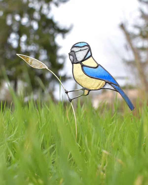 Vitrail Mésange bleue