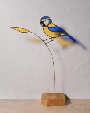 Vitrail Mésange bleue