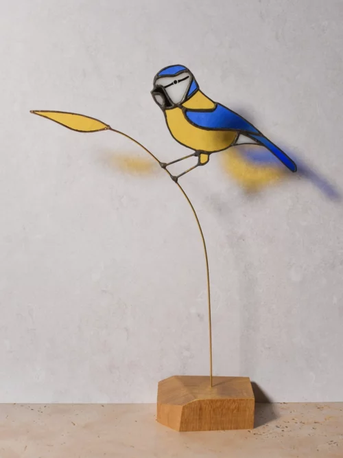 Vitrail Mésange bleue