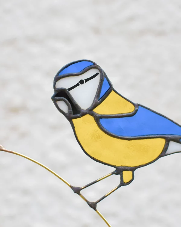 Vitrail Mésange bleue