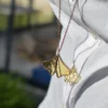 Ginkgo-nintai-collier-bijoux-jaune Vitrail Collier Ginkyo Nintai jaune