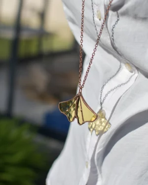 Vitrail Collier Ginkyo Nintai jaune