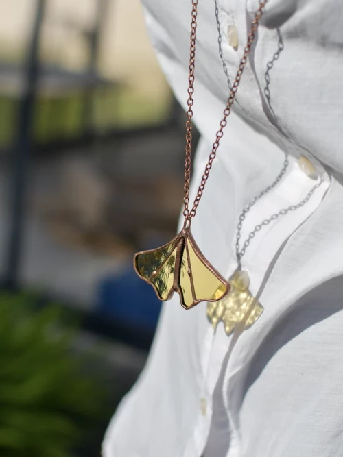Vitrail Collier Ginkyo Nintai jaune
