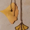 Ginkgo-nintai-collier-detail-jaune Vitrail Collier Ginkyo Nintai jaune