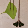 Ginkgo-nintai-collier-detail-vert Vitrail Collier Ginkyo Nintai vert