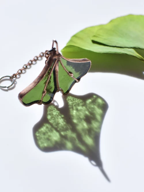 Vitrail Pendentif Ginkyo Nintai vert