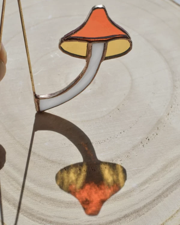 Vitrail Champignon chapeau de sorcière - Le Mini