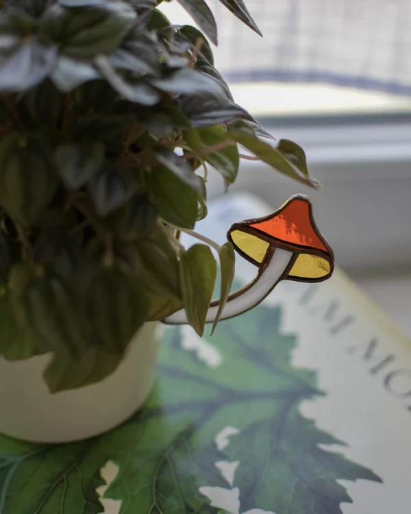 Vitrail Champignon chapeau de sorcière