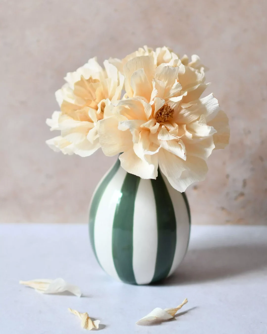 Bouquet pêche de coton - Fleurs en papier - Solnae (3)